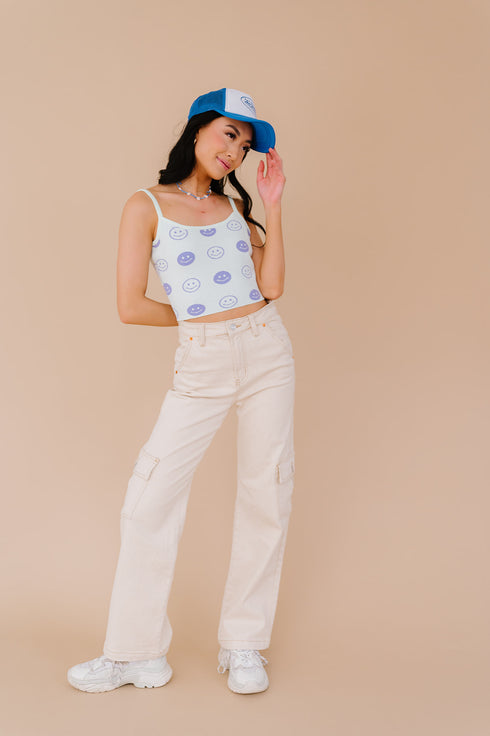 Good Days Smiley Tank // Mint